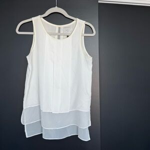 HD IN PARIS White Layered Blouse, Size 0